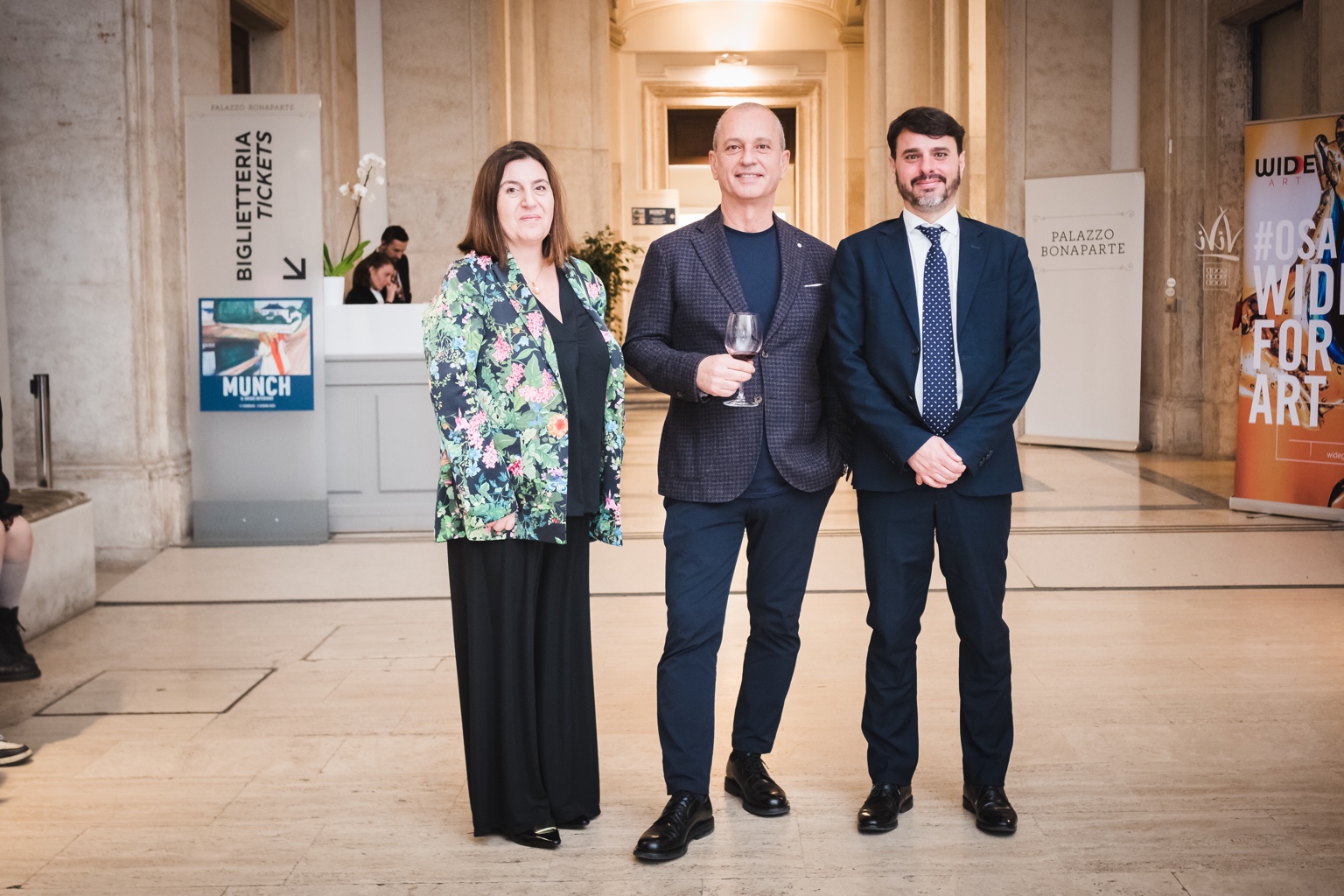 Massimo Maggio con Mariano Angelucci e Nunzia Catalfo a Palazzo Bonaparte